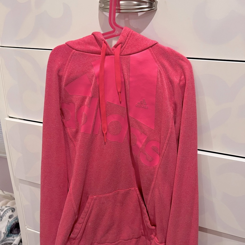 Pink Adidas Hoodie M Womens